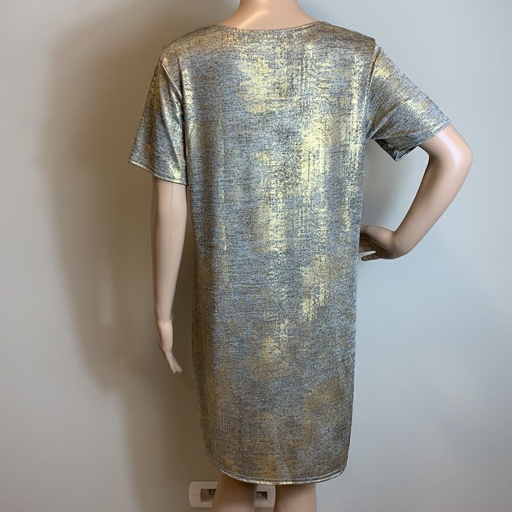 Boohoo mini dress Festival Christmas Gold party Cocktail size 8 - Picture 3 of 7